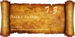 Telki Zoltán névjegykártya